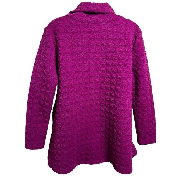 Vintage 80's Great Cavalier By St. Paul Tunic Blouse Sz Small Magenta Textured - Picture 5 of 6